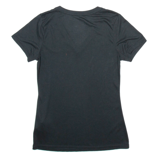 NIKE SLIM FIT Womens T-Shirt Black V-Neck M For Discount