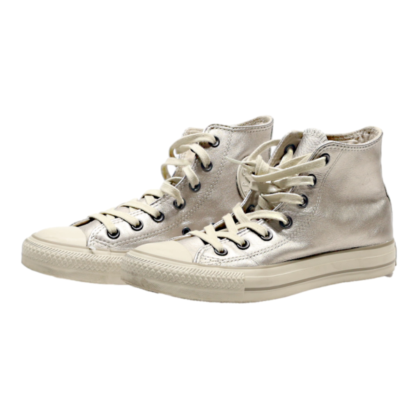 CONVERSE High Top Trainers Silver Synthetic Womens UK 5.5 Online Hot Sale