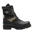 Combat Boots Black Leather Mens UK 9.5 For Discount