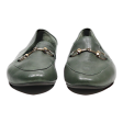 GUCCI Loafer Shoes Green Leather Womens UK 8 For Cheap