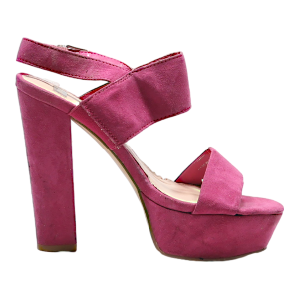 BATA Platform Heels Pink Leather Womens UK 4 Online