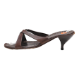 BOSS Slider Sandals Brown Leather Womens UK 6 For Discount