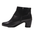 CLARKS Ankle Boots Black Leather Womens UK 7.5 For Cheap