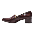 BATA Pump Heels Maroon Leather Womens UK 5 Supply