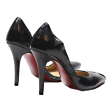 CHRISTIAN LOUBOUTIN D‚ÄôOrsay Heels Black Leather Womens UK 4 For Sale