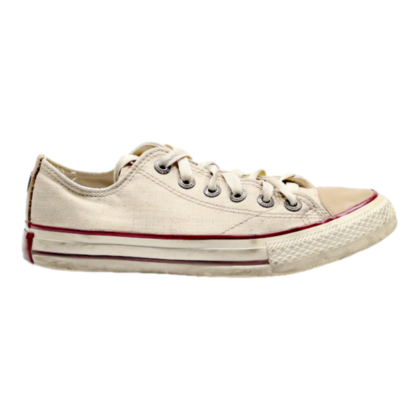 CONVERSE Low Top Trainers Beige Canvas Womens UK 2.5 Online now