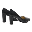 ETIENNE AIGNER Peep Toe Heels Black Leather Womens UK 5.5 on Sale