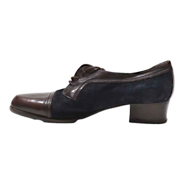 FRANCA DOTTI Derby Shoes Blue Leather Womens UK 4.5 Online Sale