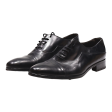 HEYRAUD Oxford Shoes Black Leather Mens UK 8 Sale