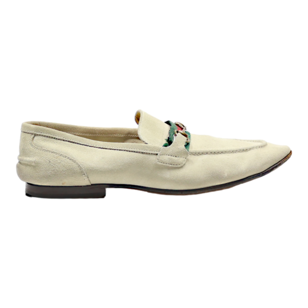 GUCCI Loafer Shoes Green Suede Womens UK 6.5 Online