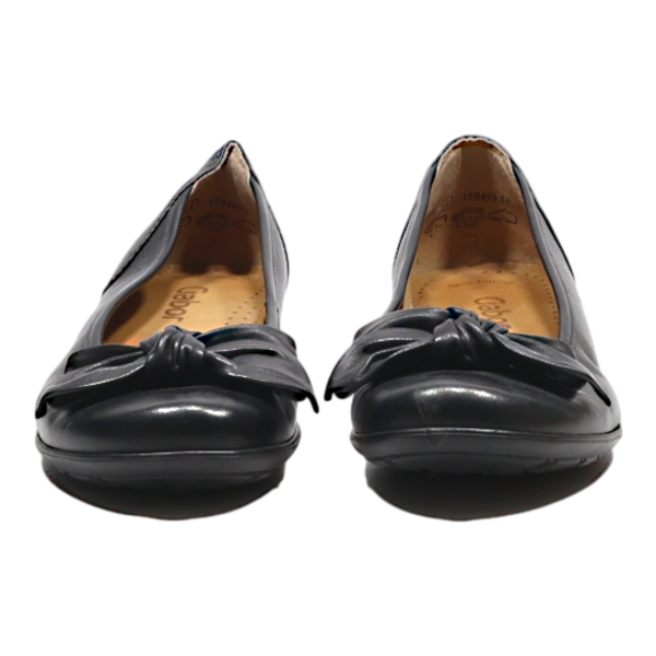 GABOR Ballet Shoes Black Leather Womens UK 4 Hot on Sale