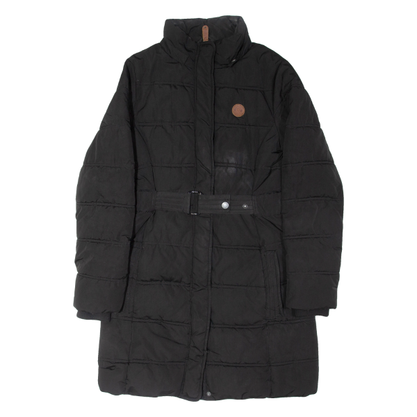 DIESEL Belted Womens Puffer Coat Black M Sale