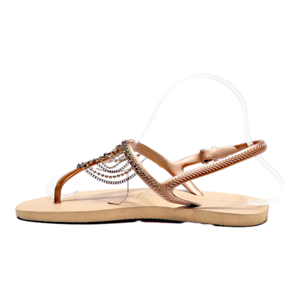 HAVAIANAS Strappy Sandals Gold Synthetic Womens UK 2.5 Supply