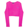 POLO RALPH LAUREN Cropped Womens T-Shirt Pink Long Sleeve S For Cheap