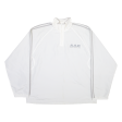 ADIDAS Mens Pullover Jacket White L on Sale