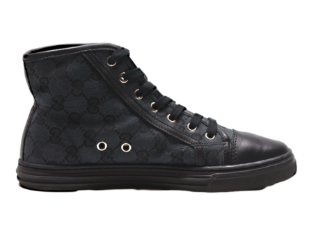 GUCCI High Top Trainers Black Synthetic Mens UK 7.5 Online now