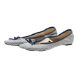 ESMARA Striped Ballet Shoes Blue Canvas Womens UK 5 Online Hot Sale