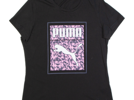 PUMA Womens T-Shirt Black UK 16 Online