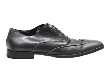 DOLCE & GABBANA Oxford Shoes Black Leather Mens UK 6 Discount