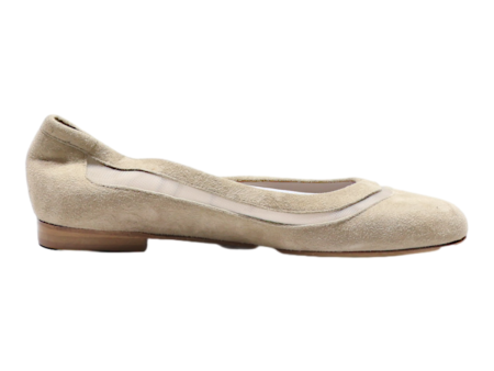 ENZO MARTINO Ballet Shoes Beige Leather Womens UK 4 Supply