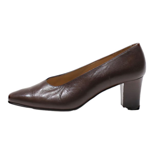 CHIMENE Pump Heels Brown Leather Womens UK 4.5 Sale