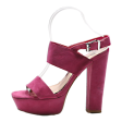 BATA Platform Heels Pink Leather Womens UK 4 Online