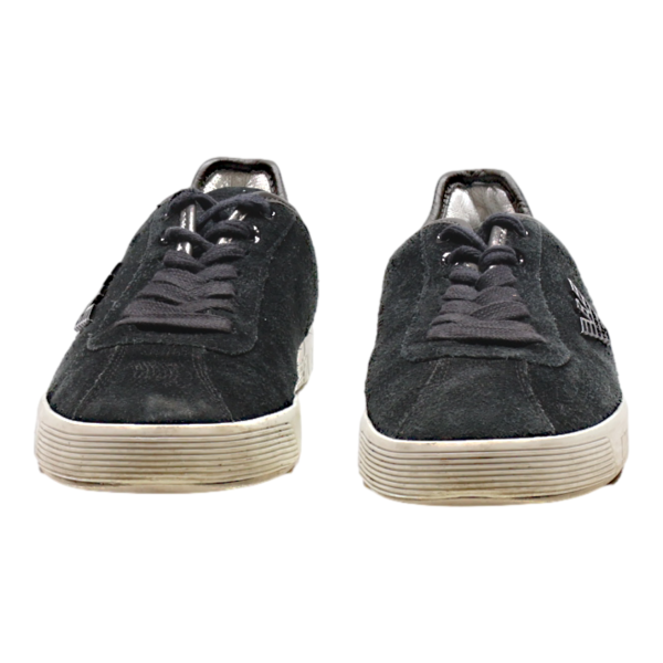 EMPORIO ARMANI Low Top Trainers Black Synthetic Mens UK 7.5 Sale