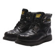 CATERPILLAR Safety Boots Black Leather Mens UK 10 Supply