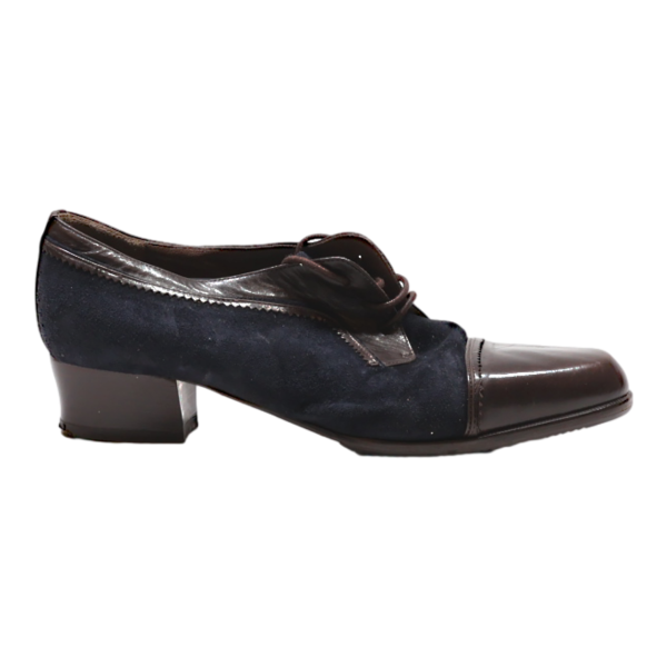 FRANCA DOTTI Derby Shoes Blue Leather Womens UK 4.5 Online Sale