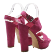 BATA Platform Heels Pink Leather Womens UK 4 Online