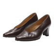 CHIMENE Pump Heels Brown Leather Womens UK 4.5 Sale