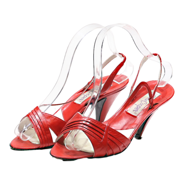 DNEW COOPER Strappy Heels Red Leather Womens UK 5 Supply