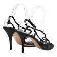 CHRISTIAN DIOR Strappy Heels Black Leather Womens UK 5 Cheap