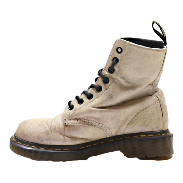 DR MARTENS Pascal GLTR 1460 Lace-Up Boots Beige Synthetic Womens UK 3 For Discount