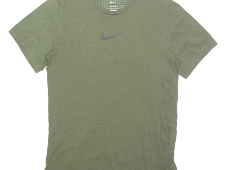 NIKE PRO Dri-fit Mens T-Shirt Green S on Sale