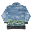 RADISH COUNTRYWEAR Sheep Womens Fleece Jacket Blue L on Sale