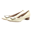 ANTONIO Heeled Ballet Shoes Cream Leather Womens UK 5 Supply