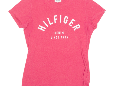 TOMMY HILFIGER Womens T-Shirt Pink M Sale