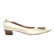 ANTONIO Heeled Ballet Shoes Cream Leather Womens UK 5 Supply