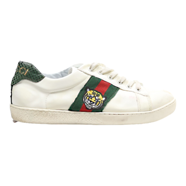 GUCCI Sneaker Trainers White Leather Womens UK 7 Fashion