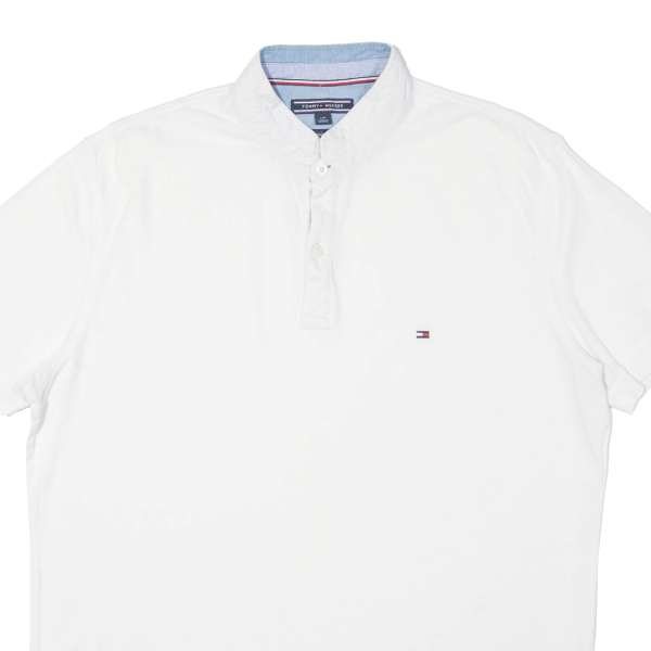 TOMMY HILFIGER Mens Polo Shirt White L For Sale