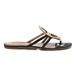 HERMES Flip Flop Sandals Black Leather Womens UK 7 Online Sale