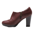 CLARKS Ankle Boots Maroon Leather Womens UK 5 For Discount