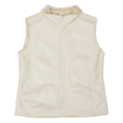 Womens Gilet Beige Leather UK 14 Online