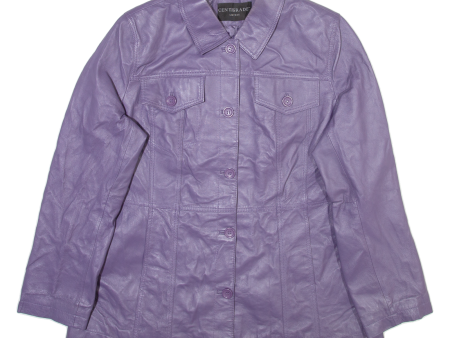 CENTIGRADE Womens Jacket Purple Leather L Online now