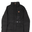 DIESEL Belted Womens Puffer Coat Black M Sale