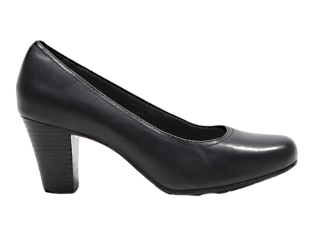 CLARKS Pump Heels Black Leather Womens UK 8 Online