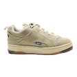 BUFFALO Platform Trainers Beige Suede Womens UK 4 Sale