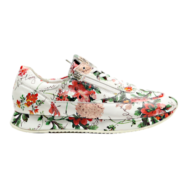 HOGL Floral Sneaker Trainers White Leather Womens UK 5.5 For Cheap