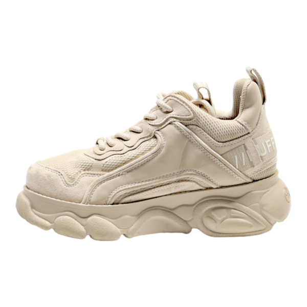 BUFFALO Platform Trainers Beige Synthetic Womens UK 6 Fashion